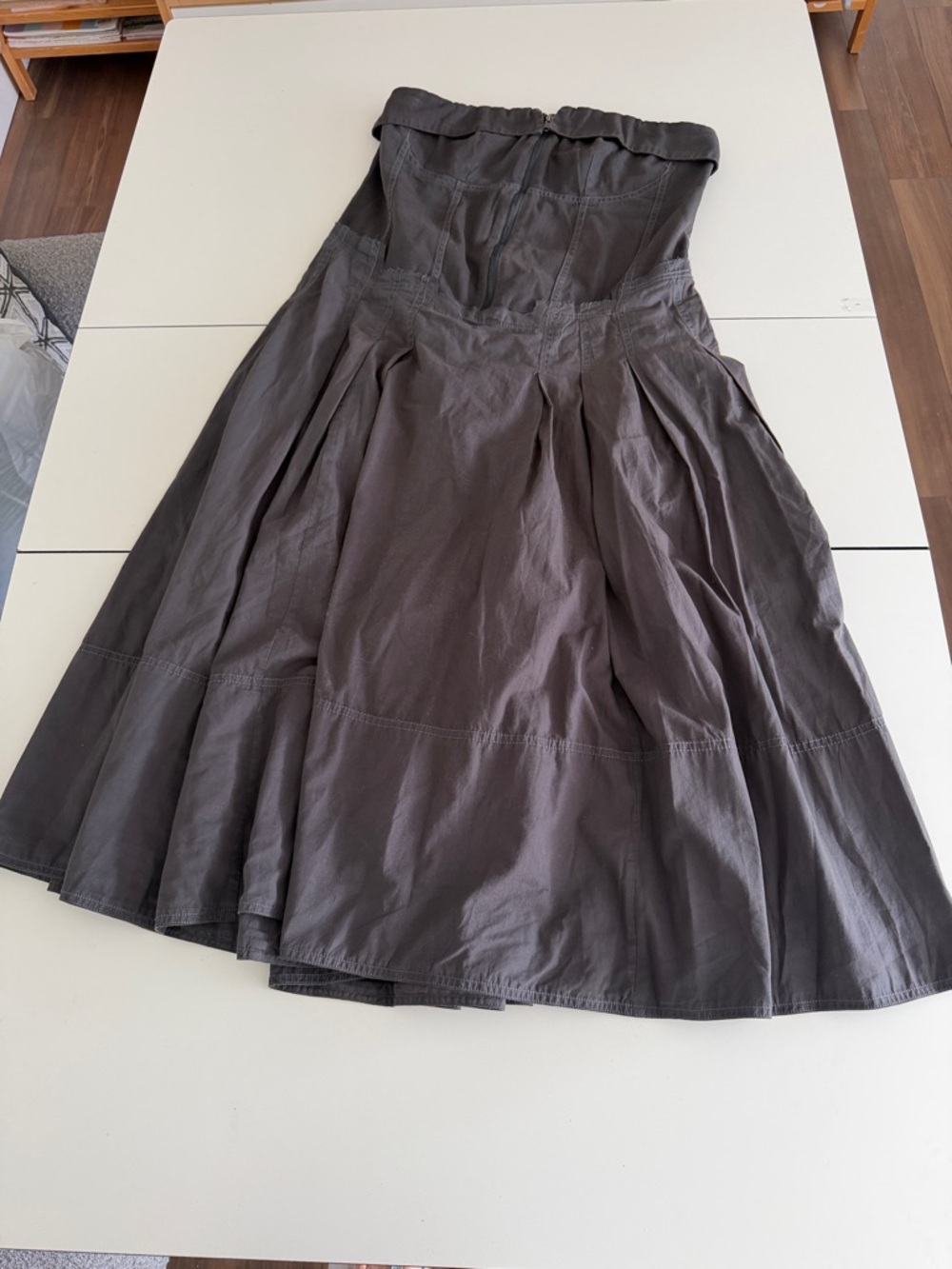 Pilcro Strapless Dark Gray Dress Large